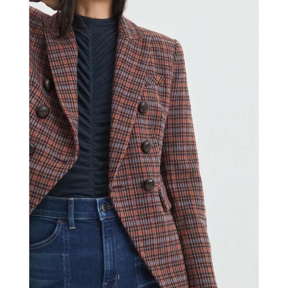 Veronica Beard Dickey Miller Plaid Wool-Blend Blazer Jacket - Picture 5 of 9